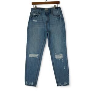 Altar'd State Jeans Womens 28 Blue Distressed Denim High Rise Light Wash Cotton